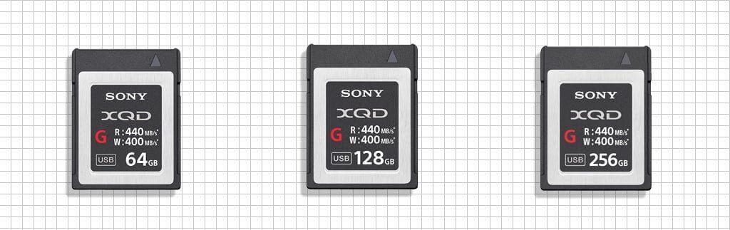 XQD-geheugenkaarten schrijven ook speed fir videocamera's