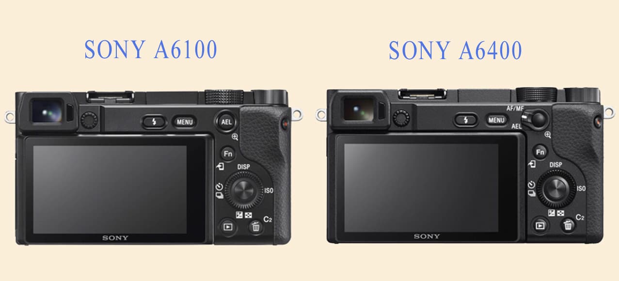 Sony A6100 vs 6400 LCD-scherm