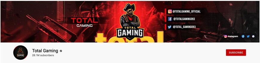 Total Gaming YouTube-bannerkunst