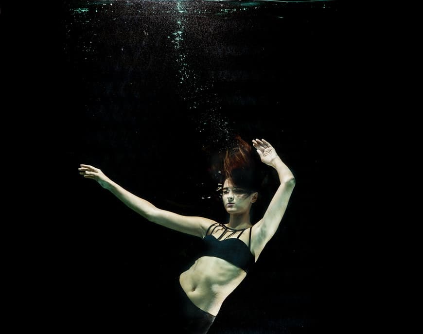 Onderwaterfoto van model