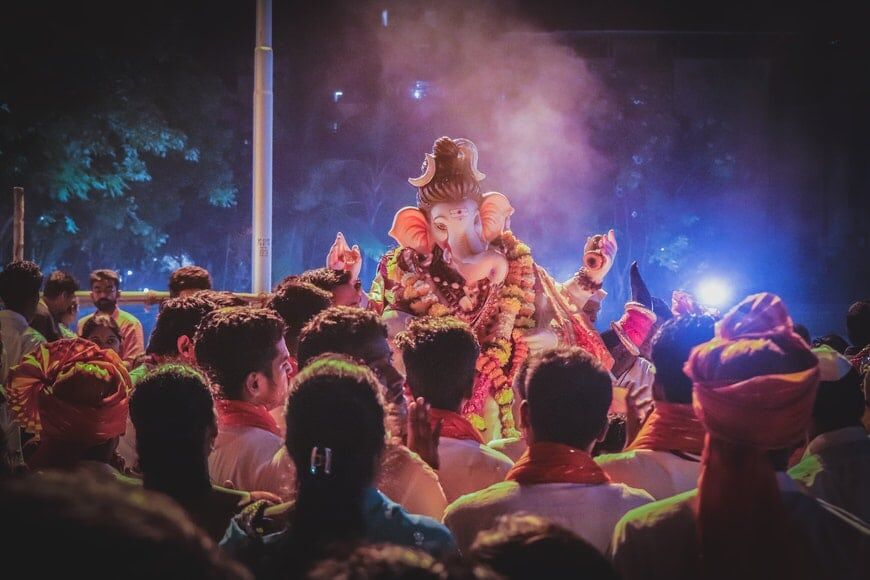 Hindoestaanse festival menigte