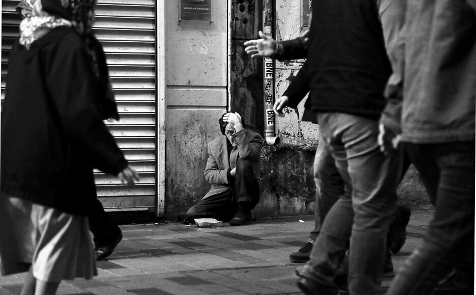 Dakloze in straatbeeld