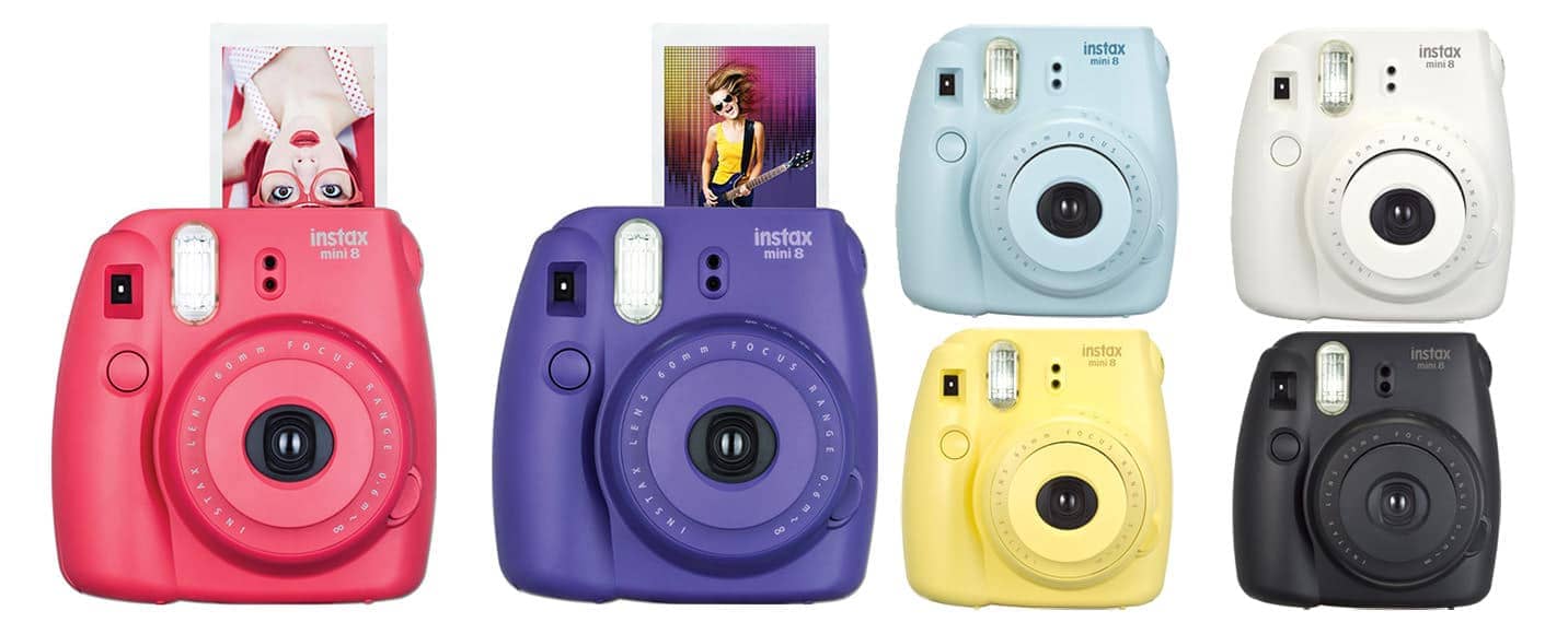 Fuji Instax Mini 8 instant film camera kleuropties