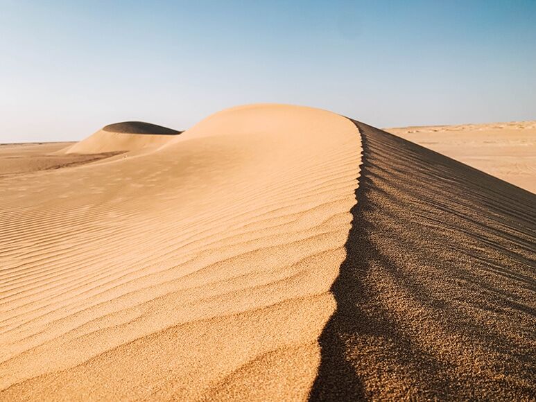 Zandduin in woestijn