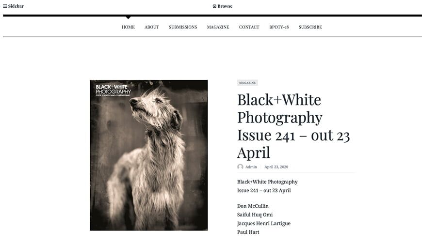 Beste fotografietijdschriften: Zwart-wit