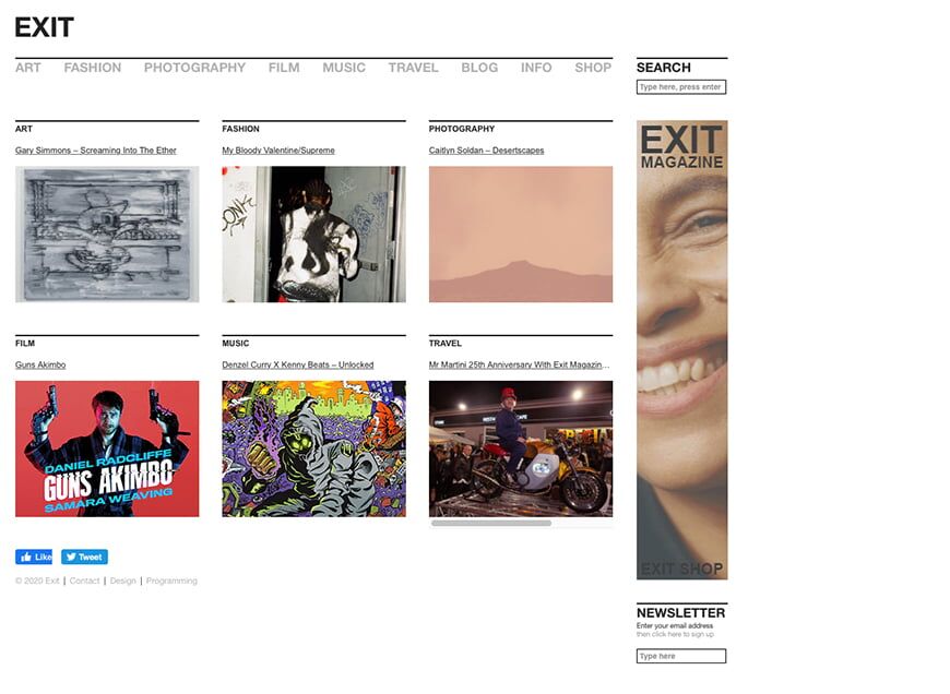 Beste tijdschriften voor kunstfotografie: EXIT magazine. 