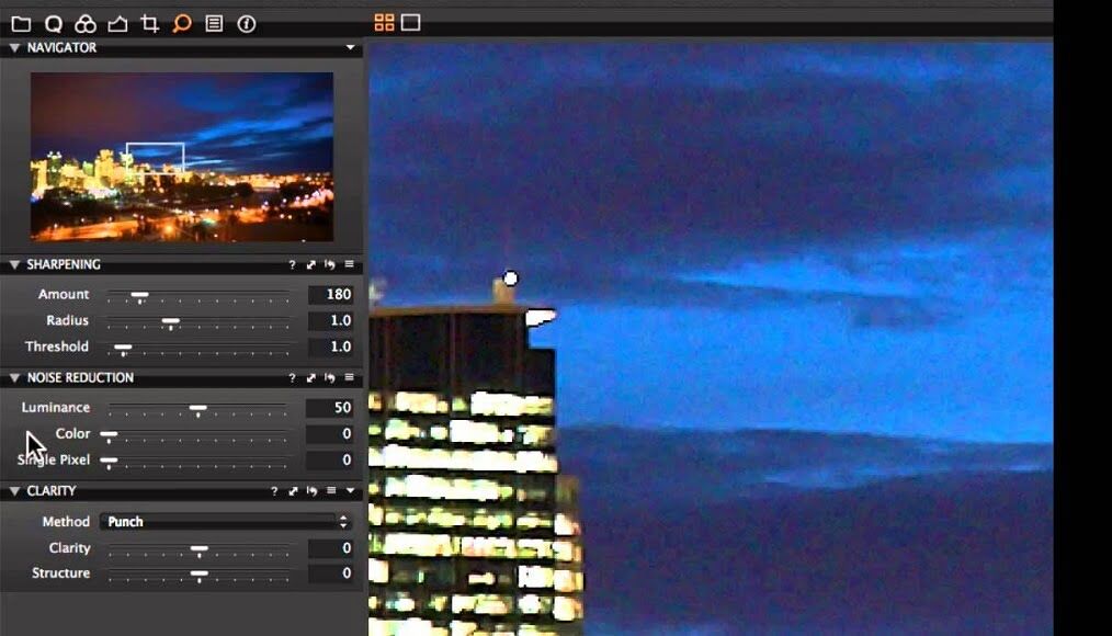 Met CaptureOne kunt u korrelige afbeeldingen en foto's repareren en de sluitertijdvervaging verminderen