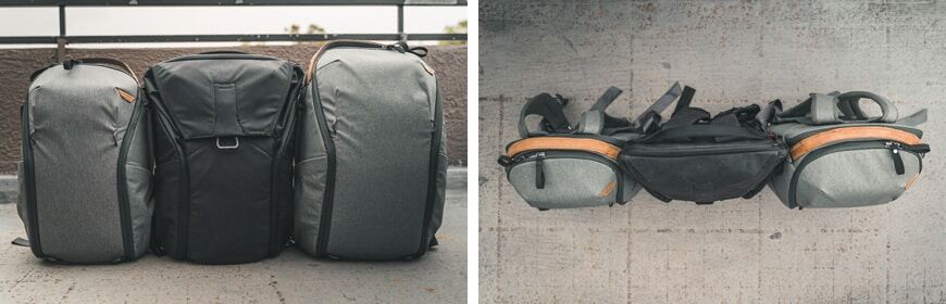 Peak Design Everyday Backpack Ritsen zijn niet zo slank als de Peak Design Everyday Backpack